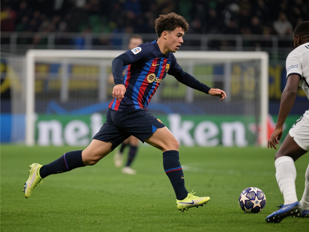 欧冠闪耀！国米飞翼2球1助大破巴萨加冕MVP