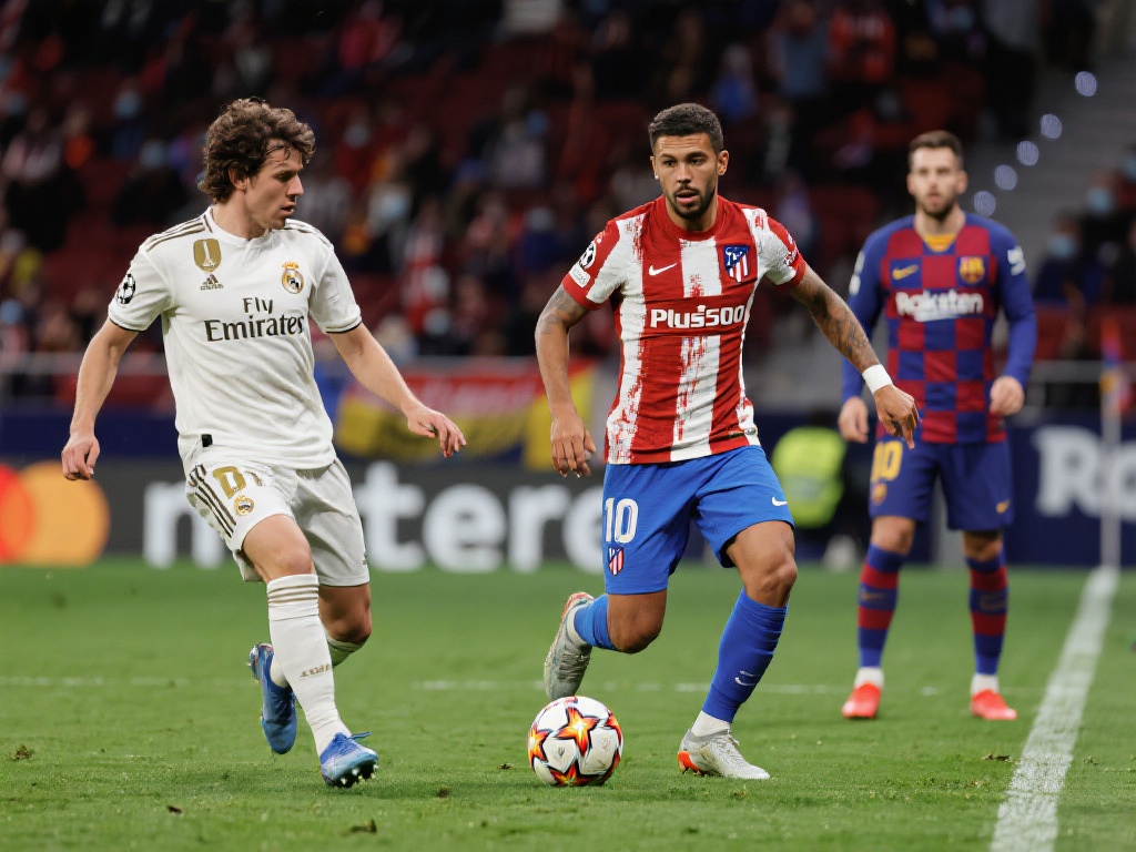 西甲争冠形势胶着！三强仅差1分，皇马巴萨齐头并进